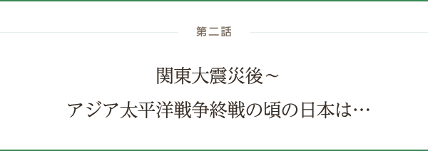 関東大震災後～アジア太平洋戦争終戦の頃の日本は…