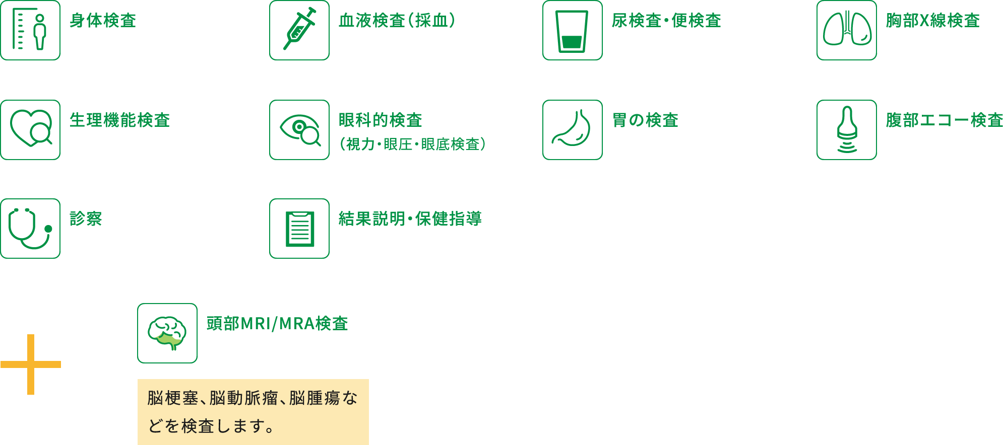 検査項目：標準項目・頭部MRI&MRA検査