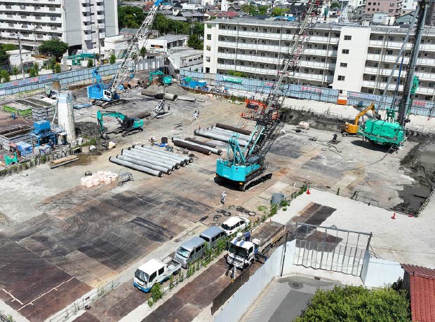 2025年9月：新規杭打設作業