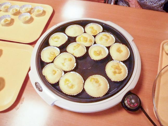 かぼちゃあんの蒸しパン作り